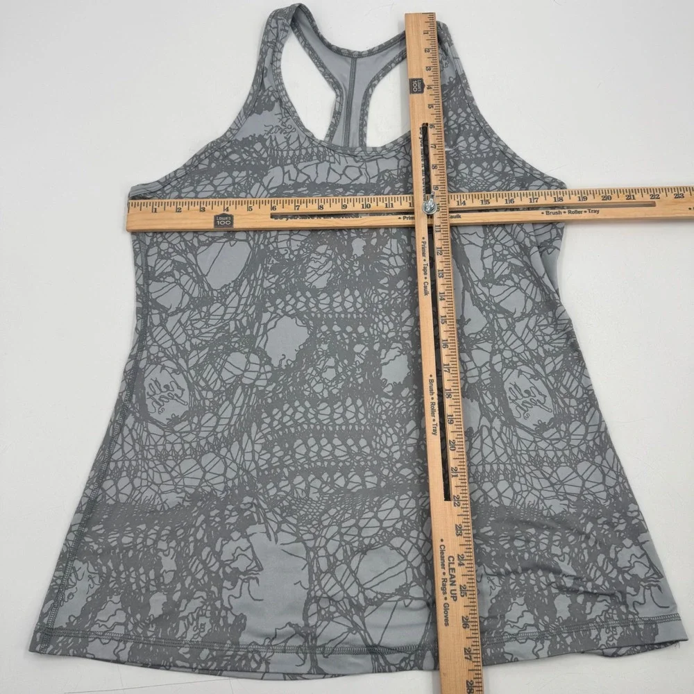 Nike Dri Fit Women's XL Racerback Tank Top Gray Abstract‎ Print 